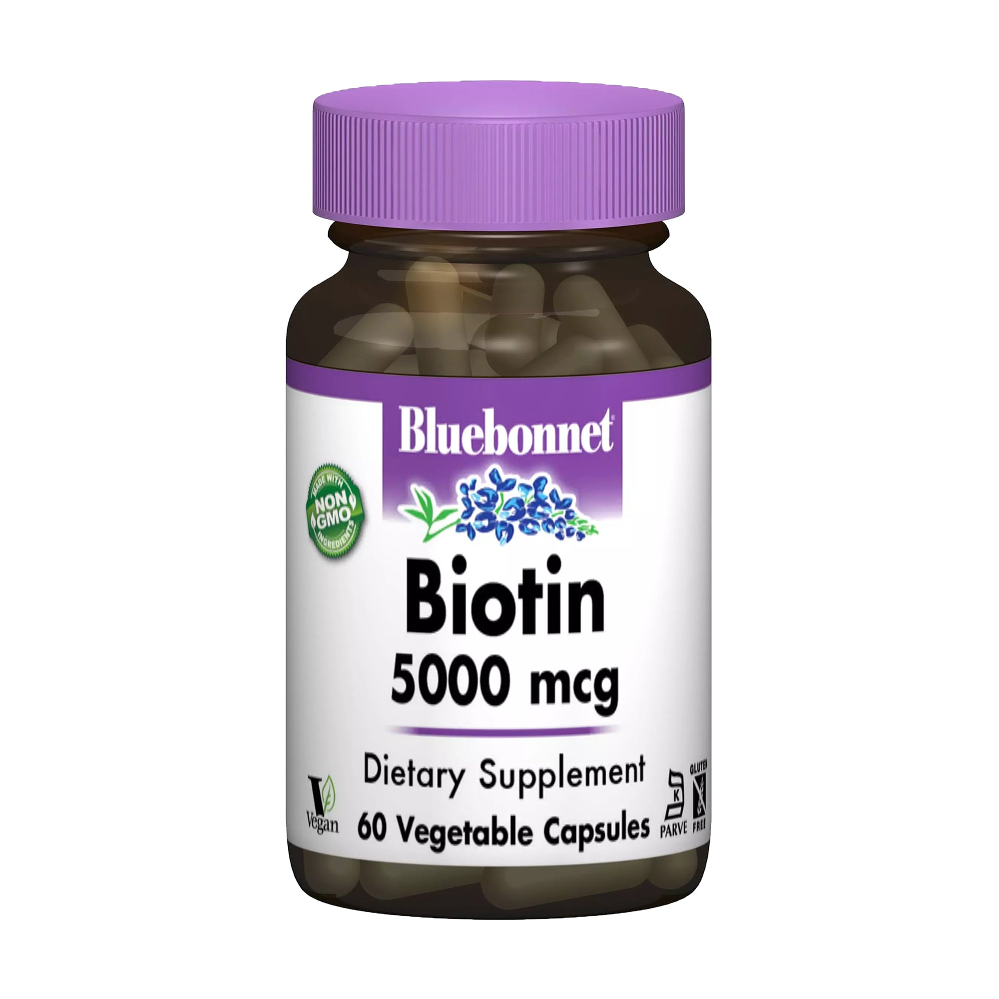 Біотин Bluebonnet Nutrition 5000 мкг, 60 капсул
